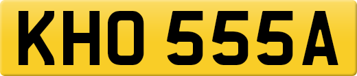 KHO 555A private number plate